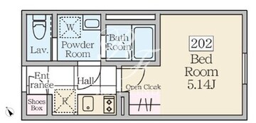 レーヴレジデンス三軒茶屋 202 間取り図