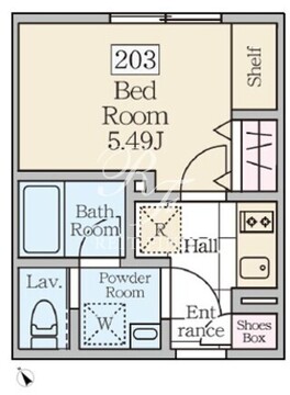 レーヴレジデンス三軒茶屋 203 間取り図