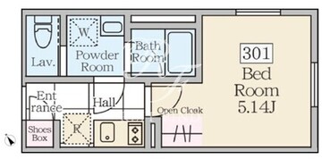 レーヴレジデンス三軒茶屋 301 間取り図