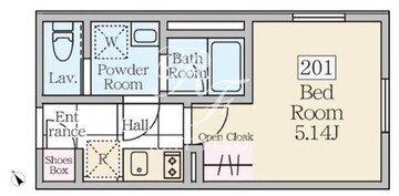 レーヴレジデンス三軒茶屋 201 間取り図