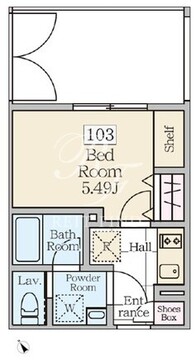 レーヴレジデンス三軒茶屋 103 間取り図