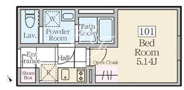 レーヴレジデンス三軒茶屋 101 間取り図