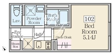 レーヴレジデンス三軒茶屋 102 間取り図
