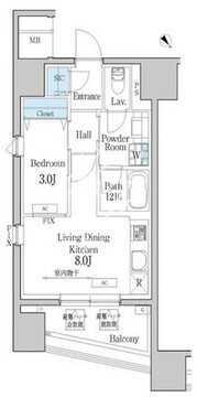 デュオフラッツ池尻大橋 202 間取り図