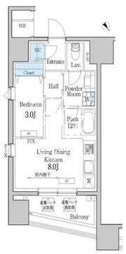 デュオフラッツ池尻大橋 502 間取り図