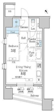 デュオフラッツ池尻大橋 1102 間取り図