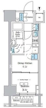 プレディアコート錦糸町スカイビュー 302 間取り図