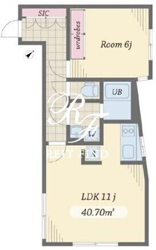 アレーロ文京白山 201 間取り図