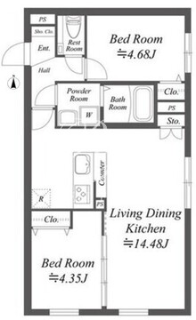ソラシアレジデンス世田谷代田 401 間取り図