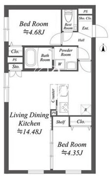 ソラシアレジデンス世田谷代田 403 間取り図
