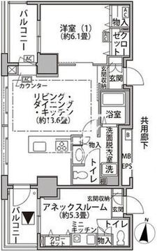 東雲キャナルコートCODAN 601 間取り図