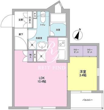 コンフォリア麻布台 304 間取り図