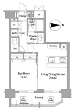 コンフォリア下北沢 706 間取り図