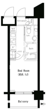 パークキューブ大井町 603 間取り図