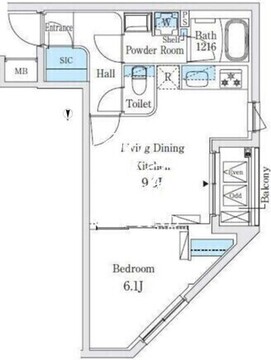 ソラシアレジデンス亀戸 401 間取り図