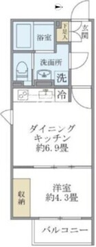 アレーロ新中野2 202 間取り図
