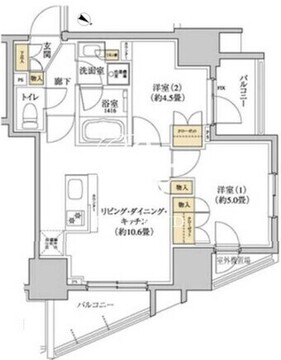 グレーシアフィット三軒茶屋 1103 間取り図