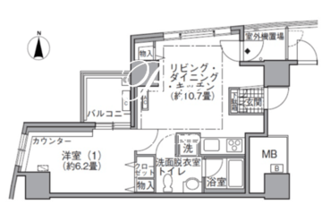 アクティ汐留 1201 間取り図