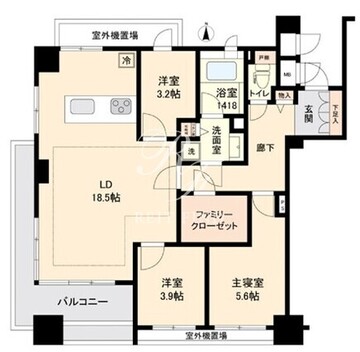 プロスペクト森下 301 間取り図