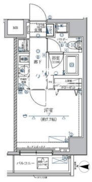 リルシア両国 402 間取り図