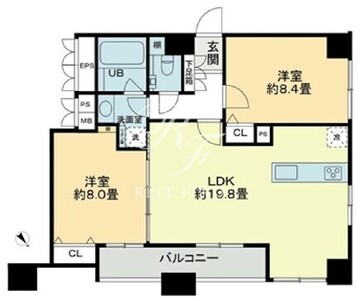 クロスレジデンス蒲田 1503 間取り図