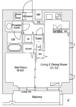 エミリブ池袋 803 間取り図