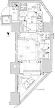プレミアムキューブG渋谷神南 1201 間取り図