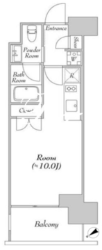 カナルフロント芝浦 203 間取り図