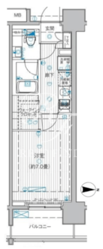 ル・リオン豊洲ウォーターフロント 905 間取り図