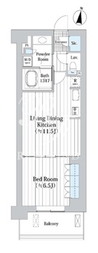 アビティグランデ砧 B-209 間取り図