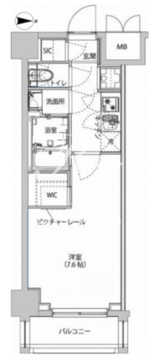 ハーモニーレジデンス東京イーストサイド 404 間取り図