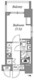 ステーションフロント両国 1203 間取り図
