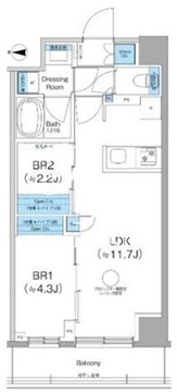 クレヴィアリグゼ西馬込 302 間取り図