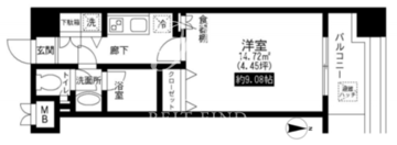 レジディア上野池之端 207 間取り図