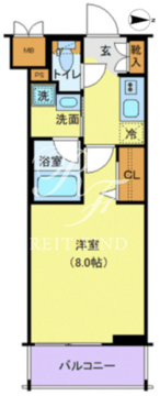 ハーモニーレジデンス新宿御苑 THE WEST 208 間取り図