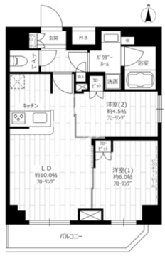 グランドコンシェルジュ菊川 702 間取り図