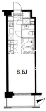 フレンシア麻布十番ノース 605 間取り図