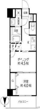 デュオステージ白金高輪 702 間取り図