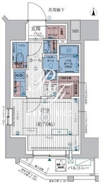 エステムコート亀戸東京イースト 603 間取り図