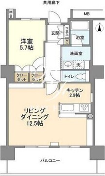 豊洲シエルタワー 908 間取り図