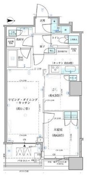 パークタワー勝どき S-408 間取り図