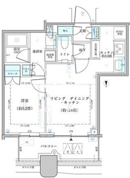 パークタワー勝どき S-1017 間取り図