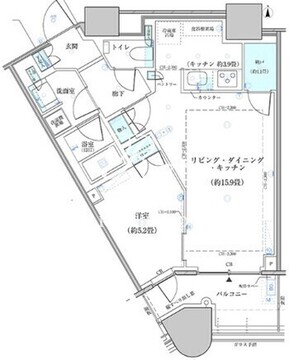 パークタワー勝どき S-1631 間取り図