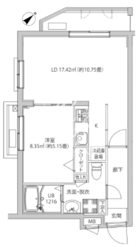ルミード飯田橋 301 間取り図