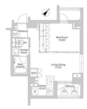 コンフォリア中野 304 間取り図