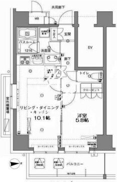 ＭＦＰＲコート木場公園 522 間取り図