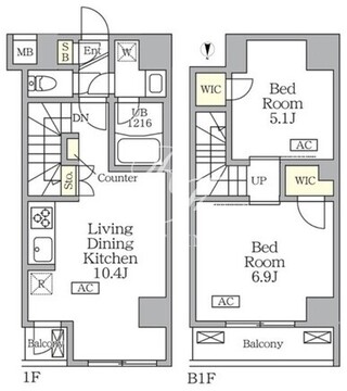 アジールコート三宿テラス 101 間取り図