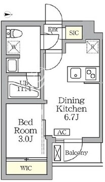 アジールコート三宿テラス 411 間取り図
