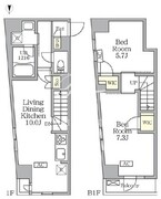 アジールコート三宿テラス 106 間取り図