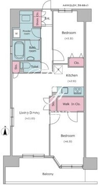 レジディア南千住 1001 間取り図